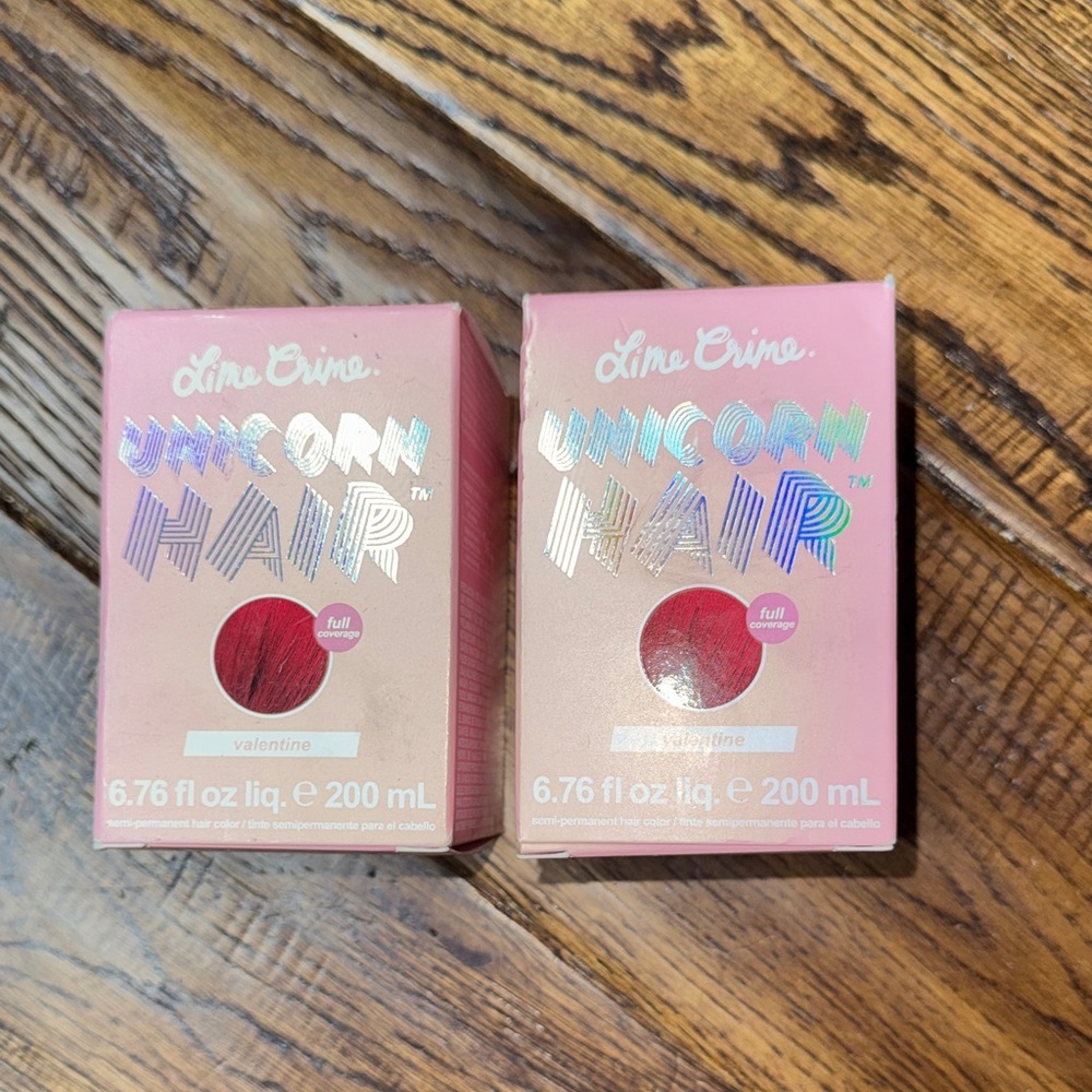 NWT Lime Crime Unicorn Hair Dye - Valentine Crimson Bundle Of 2